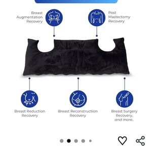 Black Post-Surgery Recovery Pillow